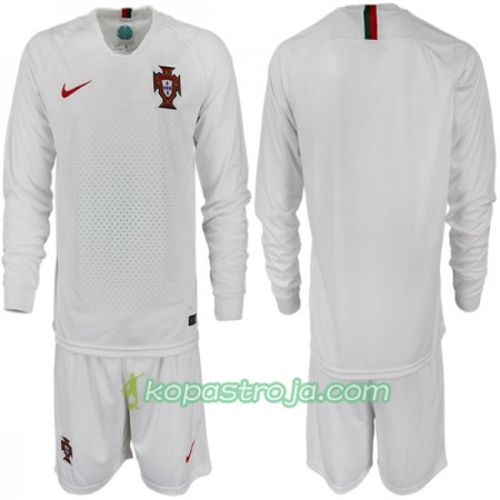 Billiga Fotbollströjor Portugal Barn VM 2018 Borta tröja Långärmad